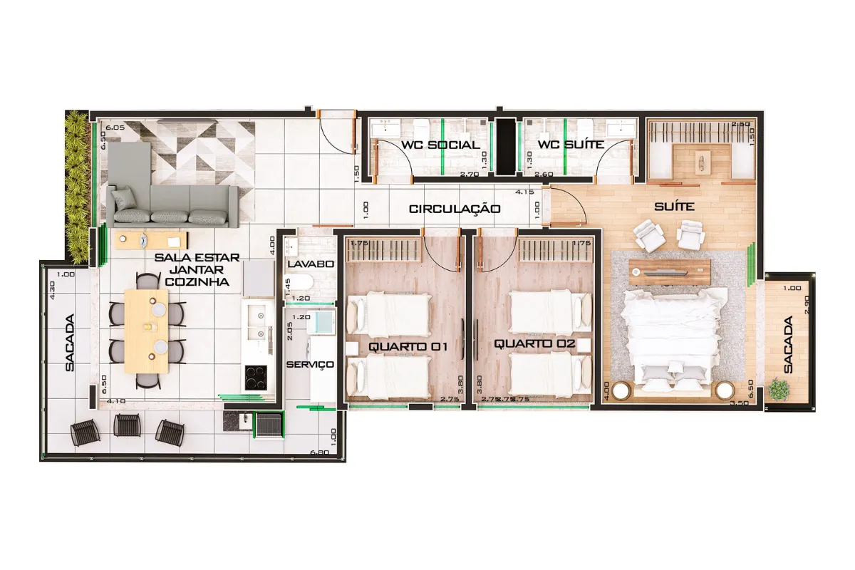 Apartamento 119 a 253 m²